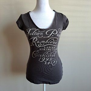 Women's H&M Gray Top T-shirt Tees Size S